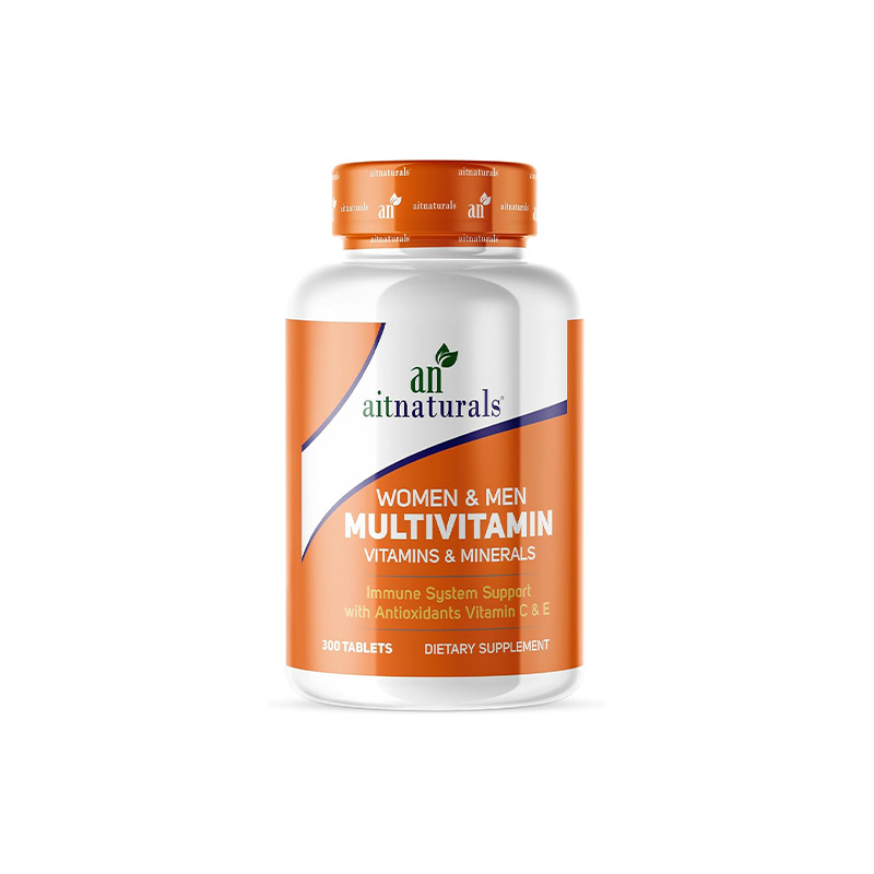 aitnaturals-women-men-multivitamin-300-tablets (1) مولتیویتامین زنان و مردان Aitnaturals بسته 300 عددی - تصویر 1